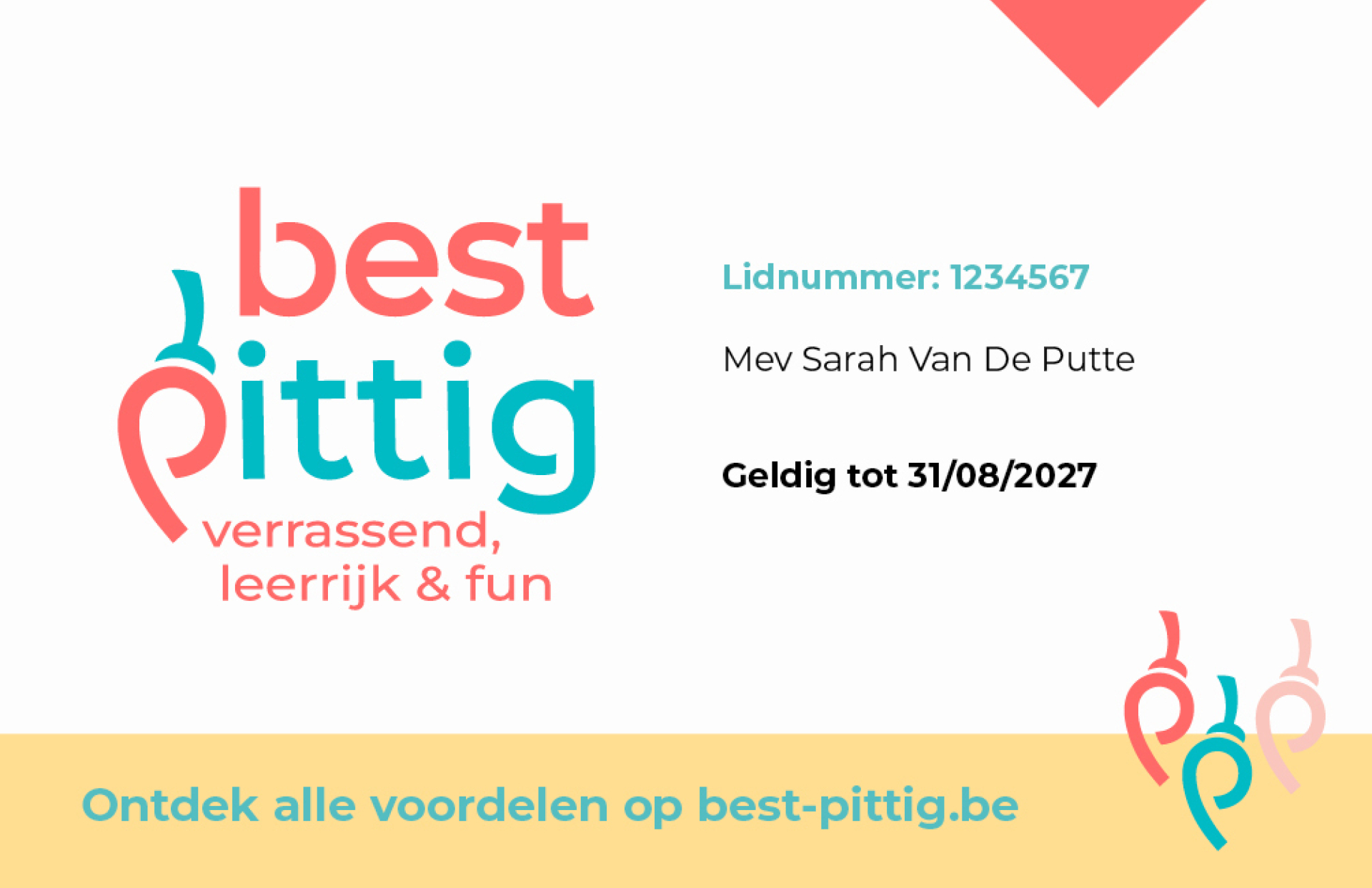 Digitale ledenpas Best Pittig
