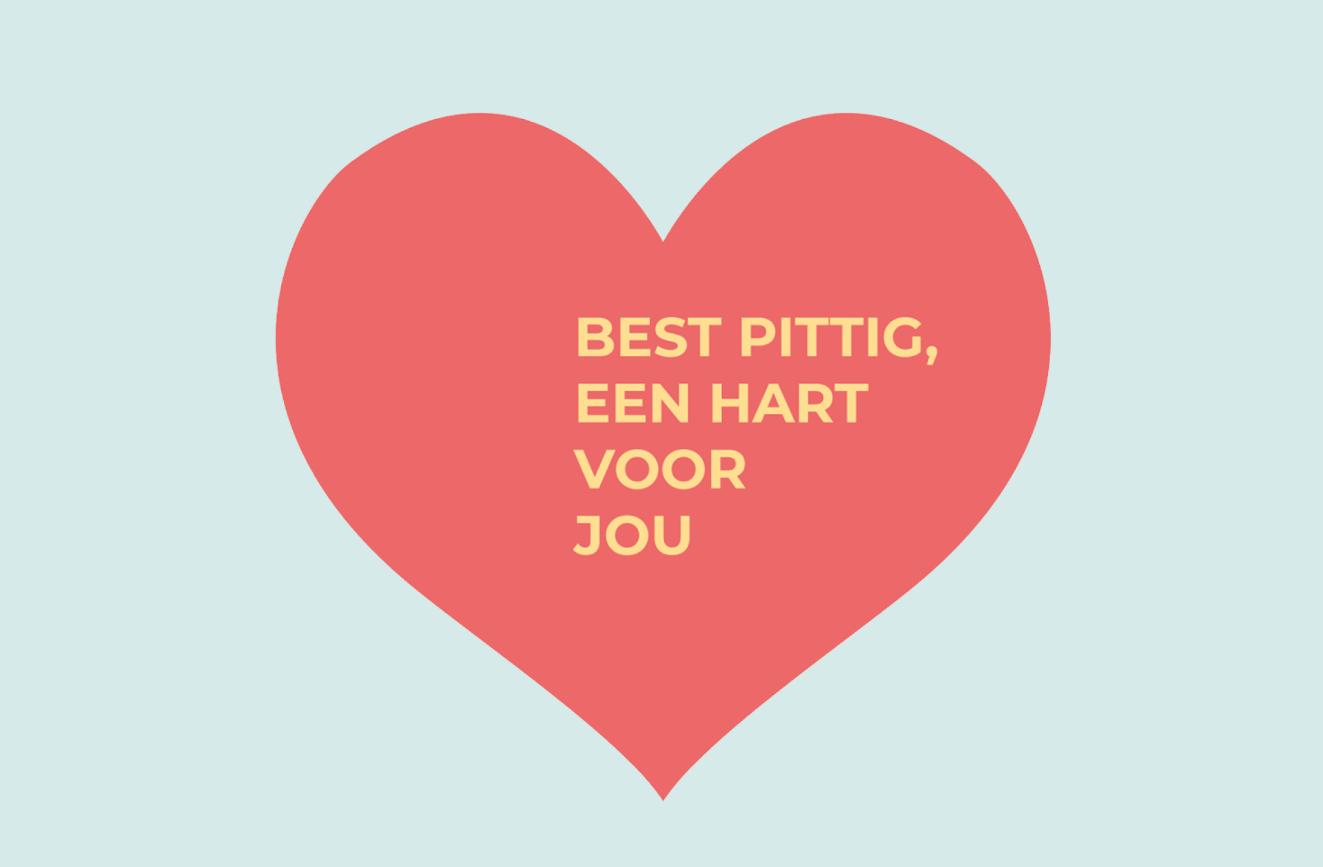 Illustratie Best Pittig een hart voor jou