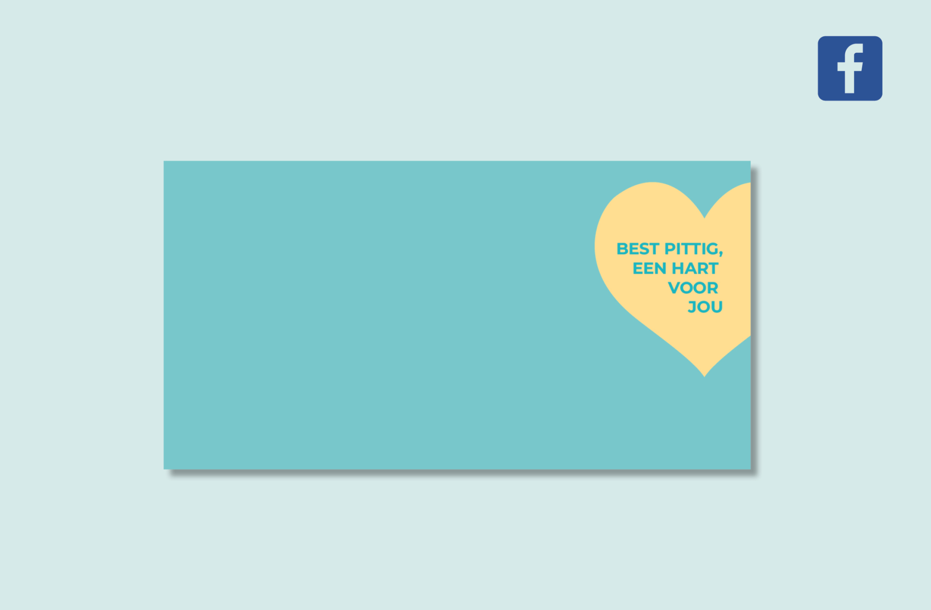 Best Pittig een hart voor jou template Facebook